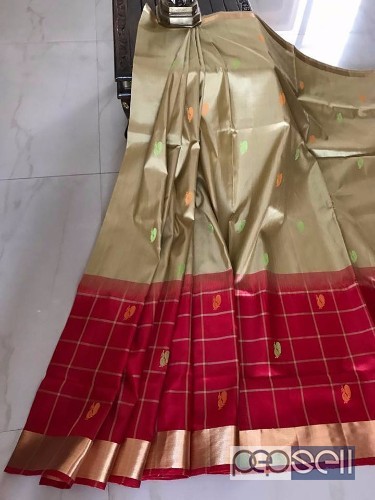 elegant gadwal pattu sarees with contrast blouse and running blouse available 2 