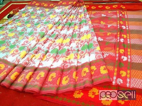 elegant muslin kora jakarta handloom sarees with running blouse avaulable 0 