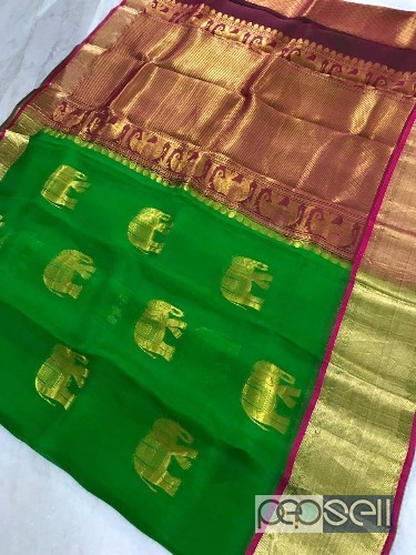 kanchi organza silk sarees at wholesale- rs4000 each  interested buyers in more designs and collections from kanchi organza silk sarees can contact us 0 