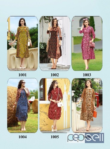 kajal fashion femina vol1 cotton printed kurtis catalog at wholesale moq- 12pcs price- rs350 each size- m to 3xl no singles 1 