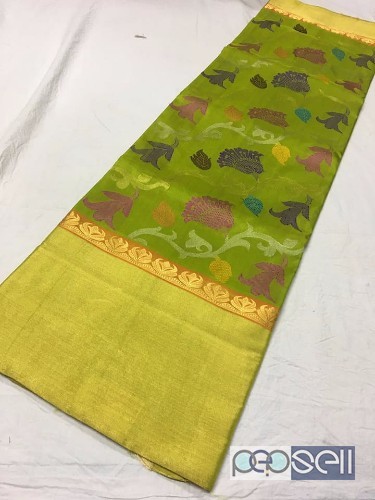 elegant pure kanchi pattu sarees with silk weaving work and running blouse available 2 