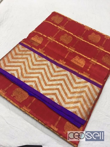 elegant pure kanchi pattu sarees with silk weaving work and running blouse available 3 