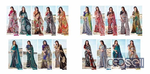 sanskar sarika georgette sarees catalog at wholesale available moq- 18pcs price- rs740 each no singles 1 