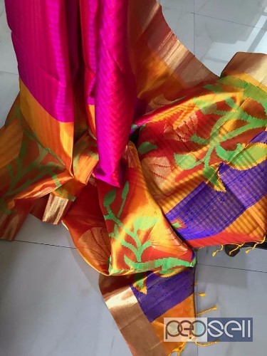 elegant gadwal soft jute silk sarees with jamdani design all over body and blouse available 2 