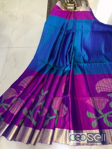 elegant gadwal soft jute silk sarees with jamdani design all over body and blouse available 4 