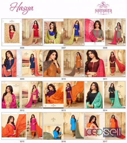 samaira hasya cotton jacquard suits catalog at wholesale available moq- 12pcs no singles price- rs550 each 5 