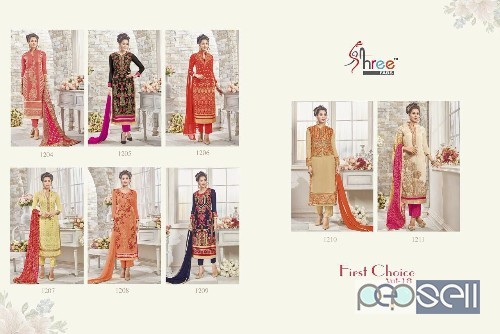 shree fabs first choice vol18 georgette catalog at wholesale moq- 8pcs no singles price- rs1140 each 0 