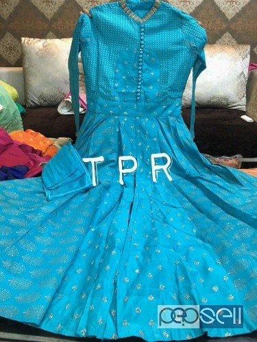 elegant latest designer tpr silk gowns with bottom and designer dupatta available 1 