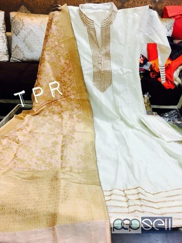 elegant latest designer tpr silk gowns with bottom and designer dupatta available 4 
