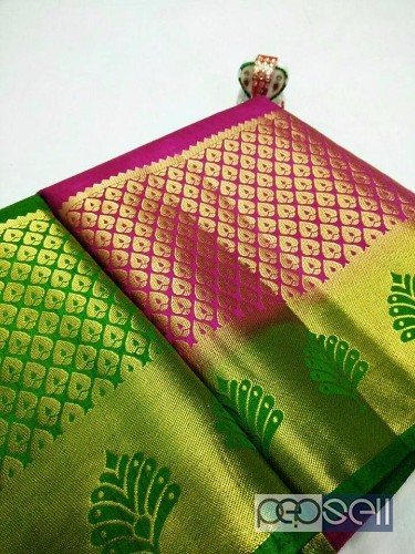 elegant rajtilak tussar silk sarees with leaf design and contrast border with pallu and blouse 2 