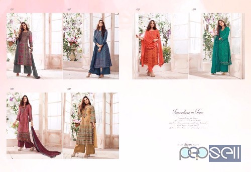 reyna somewhere in time cotton satin plazo designer suits at wholesale moq- 6pcs no singles price- rs1700 each 0 