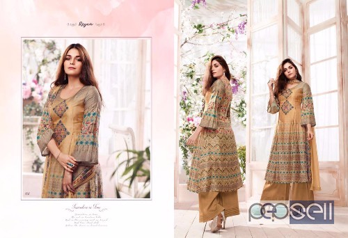 reyna somewhere in time cotton satin plazo designer suits at wholesale moq- 6pcs no singles price- rs1700 each 1 