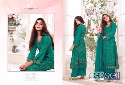 reyna somewhere in time cotton satin plazo designer suits at wholesale moq- 6pcs no singles price- rs1700 each 2 