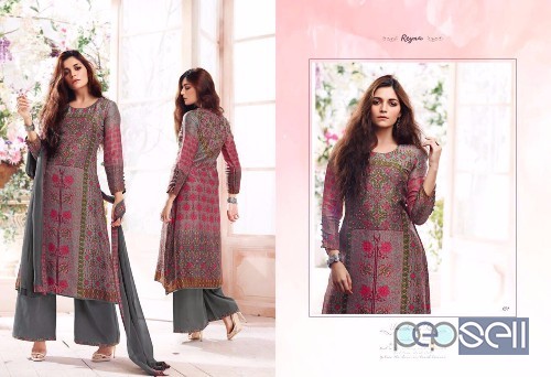 reyna somewhere in time cotton satin plazo designer suits at wholesale moq- 6pcs no singles price- rs1700 each 4 