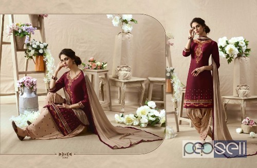 elegant kessi patiala house 57 pure cotton satin embrodiered suits with nazneen dupatta 3 