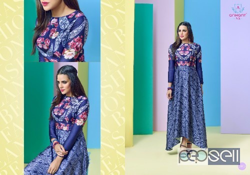 magnificent arihant palchu satin georgette printed gowns avaialble in all sizes 4 