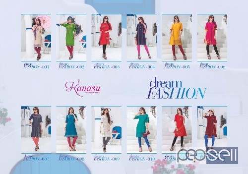 elegant kanasu dream fashion cotton slub designer kurtis available in all sizes 4 