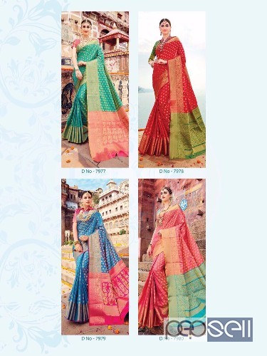 elegant shangrila varanasi weaving silk sarees with rich pallu and paire blouse avaialble 2 