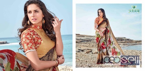 elegant sanskar sarika georgette printed designer sarees available 3 