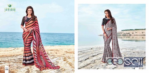 elegant sanskar sarika georgette printed designer sarees available 4 