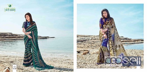 elegant sanskar sarika georgette printed designer sarees available 5 