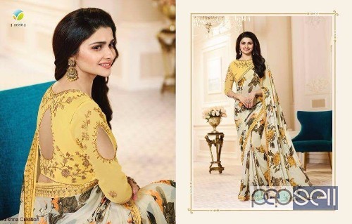 elegant vinay starwalk vol 27 georgette printed sarees with embroidered blouse avaialble 4 