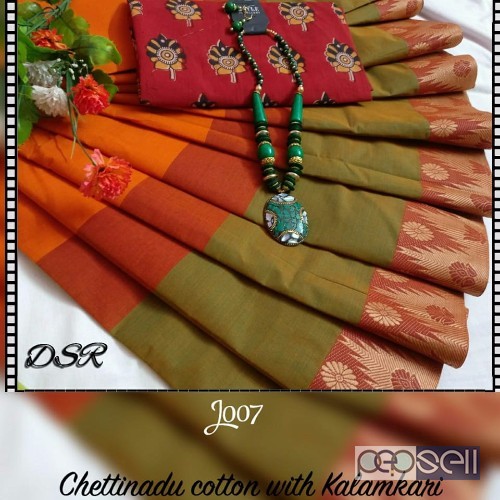 DSR brand chettinad cotton sarees at wholesale moq- 10pcs price- rs750 each no singles or retail 4 