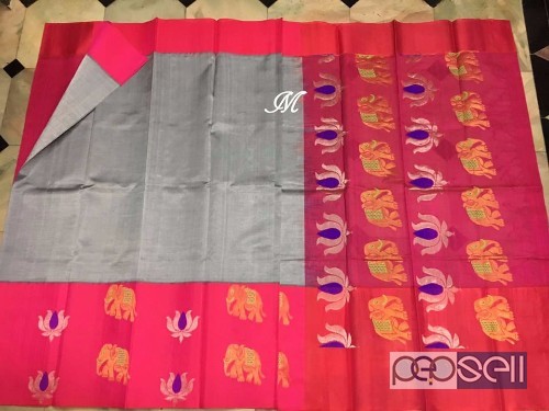 elegant pure handloom kuppadam silk sarees with contrast pallu and blouse available 1 