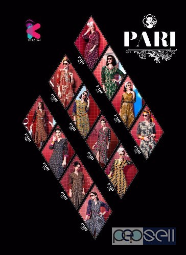 kersom pari rayon printed long gown kurtis catalog at wholesale 1 