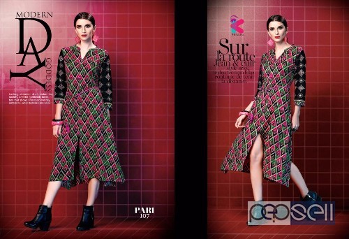 kersom pari rayon printed long gown kurtis catalog at wholesale 3 