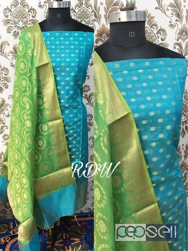 elegant rdw banarasi chanderi silk suits with cotton bottom and banarasi dupatta avialable 5 