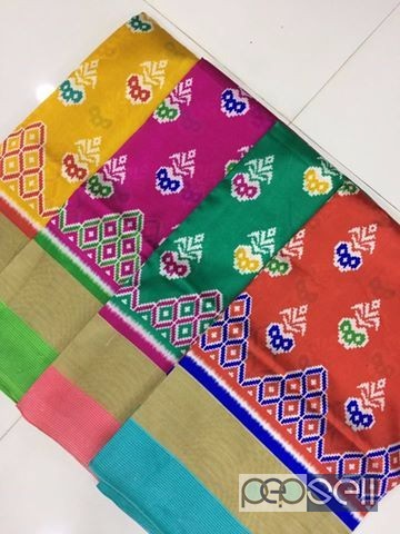 elegant latest collection of soft silk printed sarees with running blouse available 3 