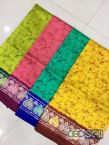 elegant latest collection of soft silk printed sarees with running blouse available 4 