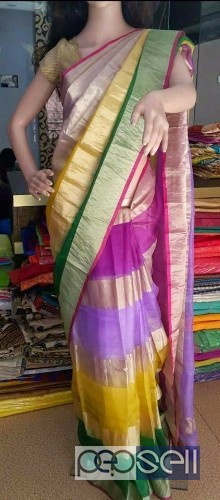 elegant latest designer multicolor kota silk sarees with running blouse available 1 