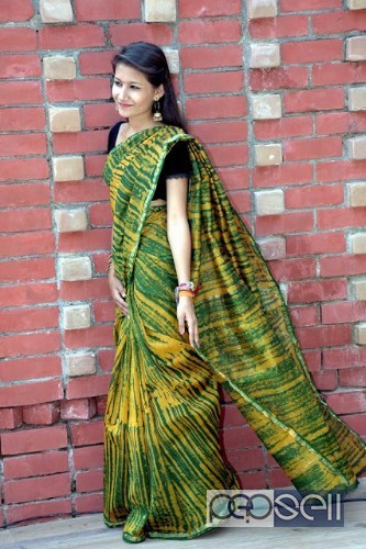 latest collection of silk cotton hand block printed sarees with blouse available 3 
