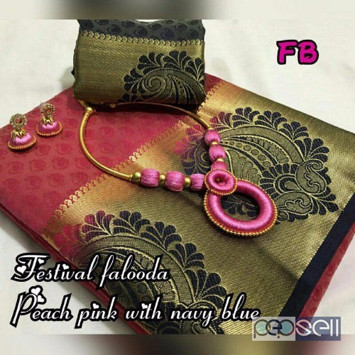 FB brand festival falooda tussar silk sarees price- rs750 each moq- 10pcs no singles or retail 2 