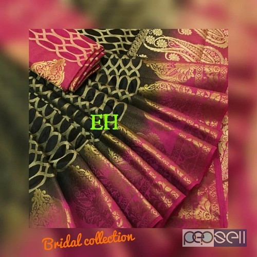 EH brand bridal collection kicha silk sarees  price- rs800 each moq- 10pcs 0 
