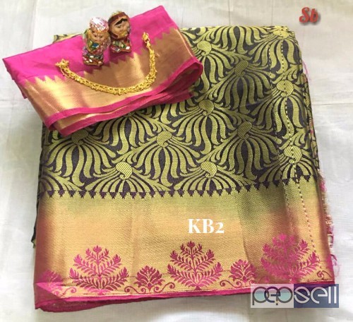SB brand kanjivaram dupion silk saree combo price- rs800 each moq- 10pcs no singles or retail 2 