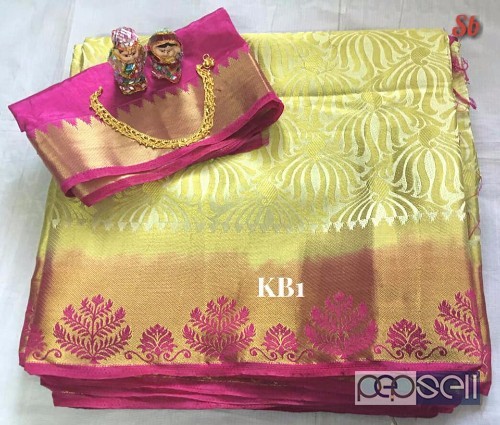 SB brand kanjivaram dupion silk saree combo price- rs800 each moq- 10pcs no singles or retail 3 