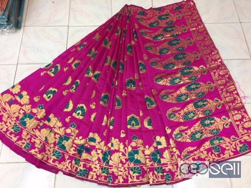 elegant pure organza silk sarees with rich pallu and contrast blouse available 1 