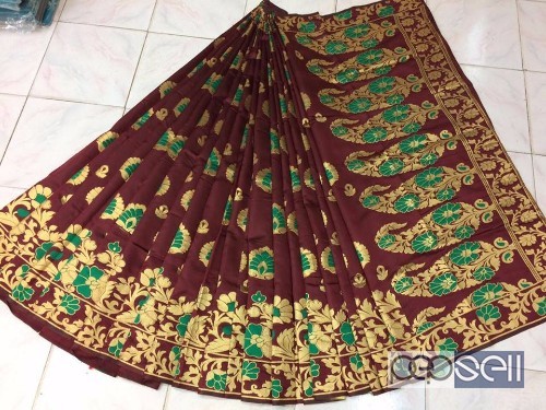 elegant pure organza silk sarees with rich pallu and contrast blouse available 5 