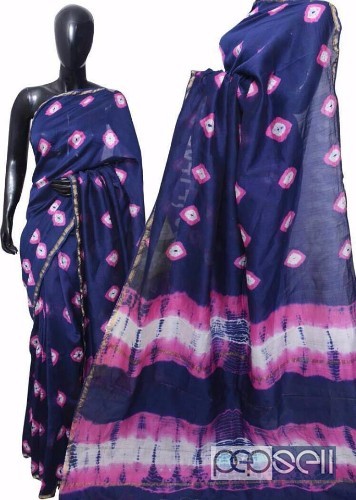 elegant latest collection of chanderi printed sarees with blouse available 3 