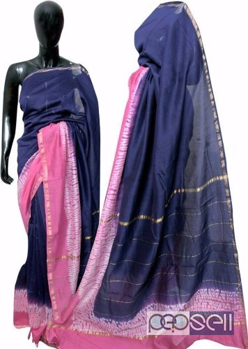 elegant latest collection of chanderi printed sarees with blouse available 5 