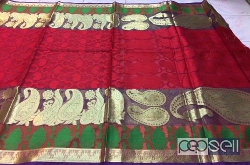 elegant latest collection of tussar silk sarees with rich pallu and running blouse available 3 