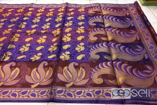 elegant latest collection of tussar silk sarees with rich pallu and running blouse available 5 