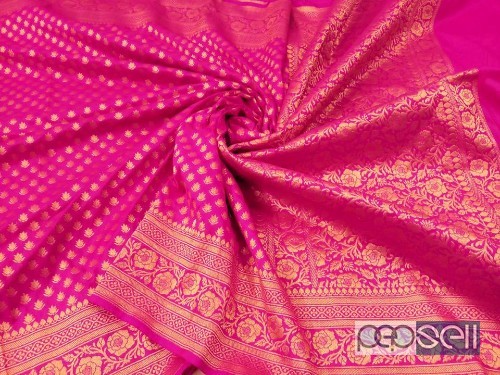 elegant handloom banarasi soft silk weaving sarees with rich pallu and running blouse available 2 