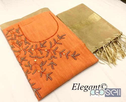elegant banarasi handwork silk suits with silk bottom and banarasi dupatta available 2 