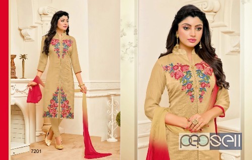 ganesh fashion baby doll cotton embroidery suits catalog at wholesale 1 