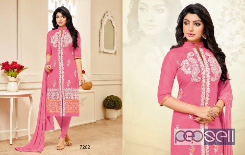 ganesh fashion baby doll cotton embroidery suits catalog at wholesale 2 