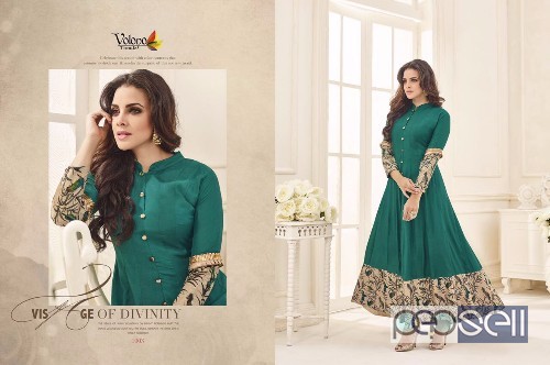 volono palak silk designer gowns catalog at wholesale available moq- 6pcs no singles price- rs870 each size- m to 3xl 2 
